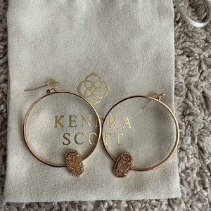Kendra Scott rose gold hoop earrings, perfect condition, only worn once